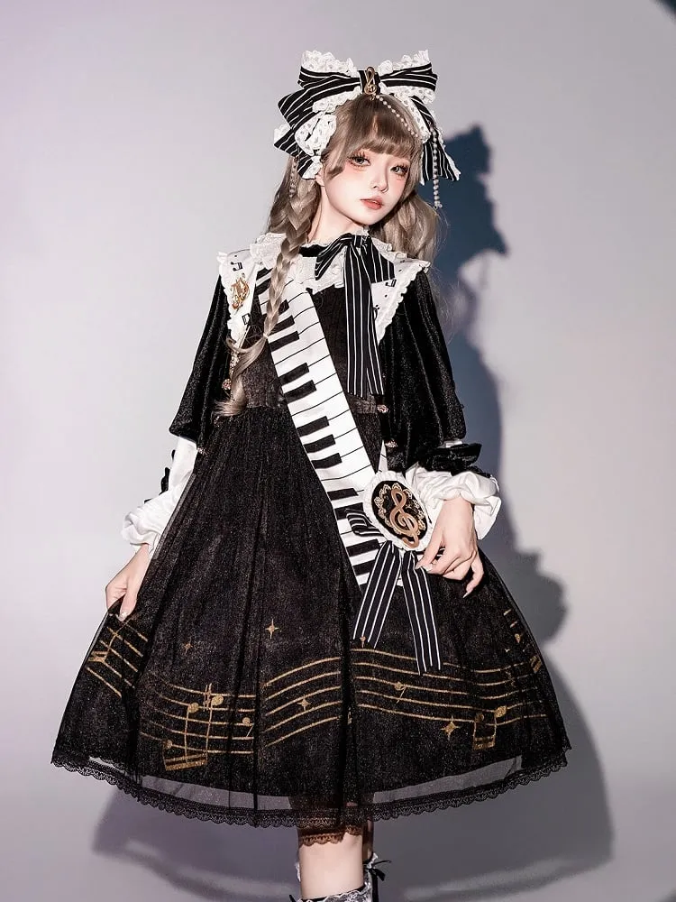 Bead Black and White Striped Bowknot KC