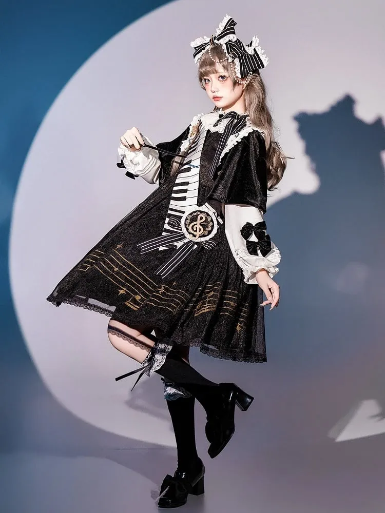 Bead Black and White Striped Bowknot KC