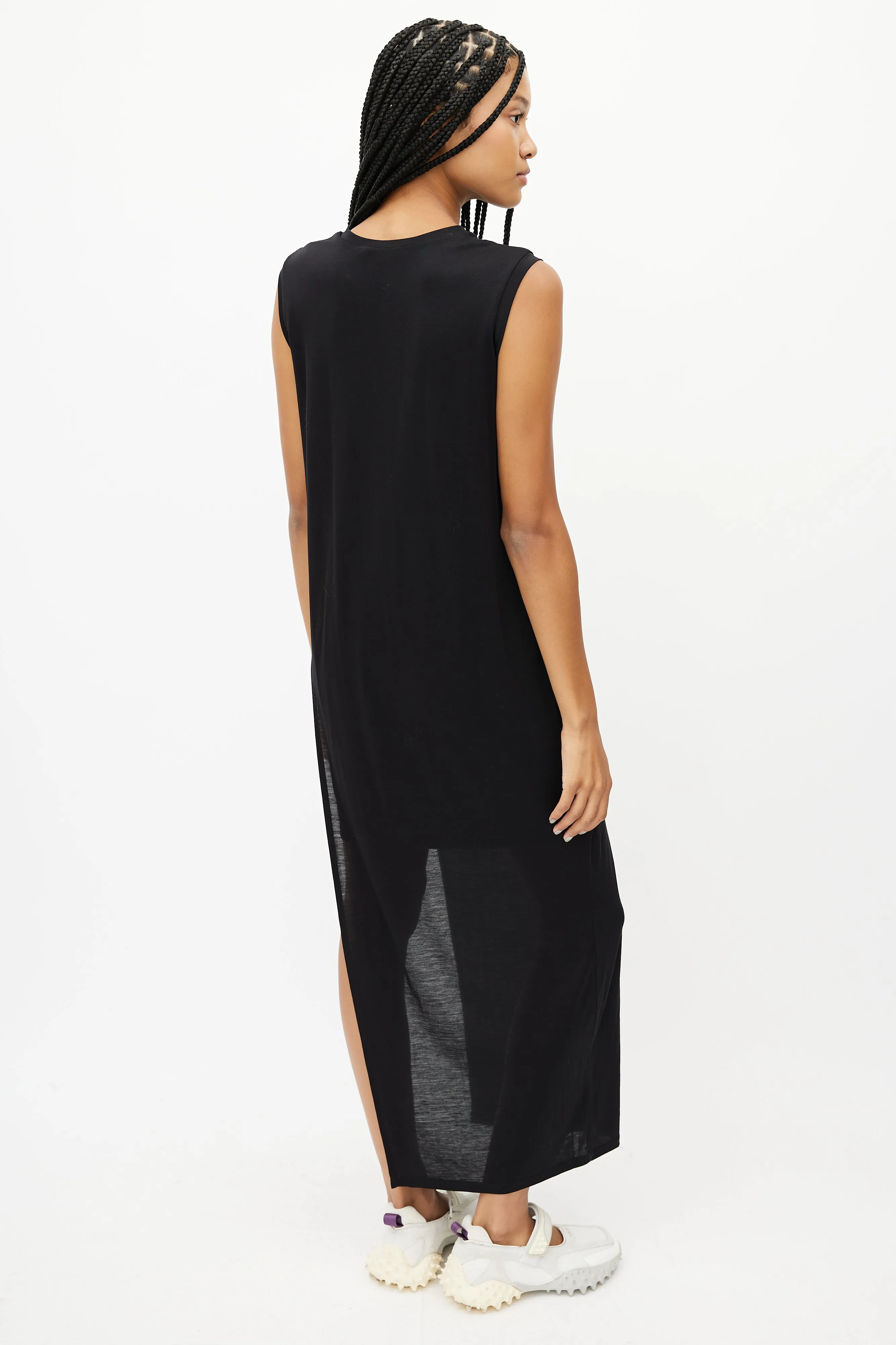 Black Layered Sleeveless Dress