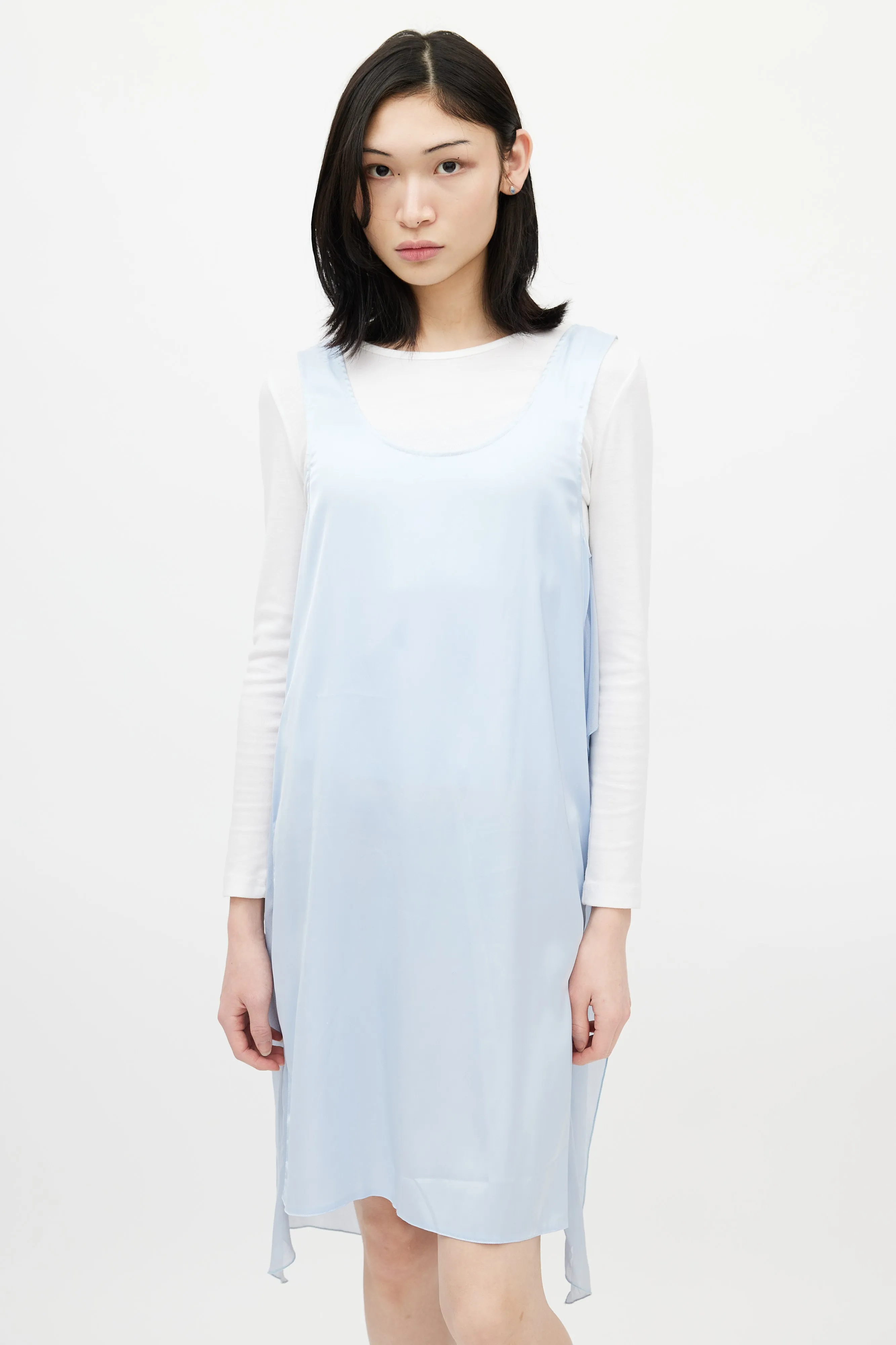 Blue Chiffon Layered Dress