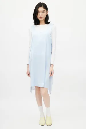 Blue Chiffon Layered Dress