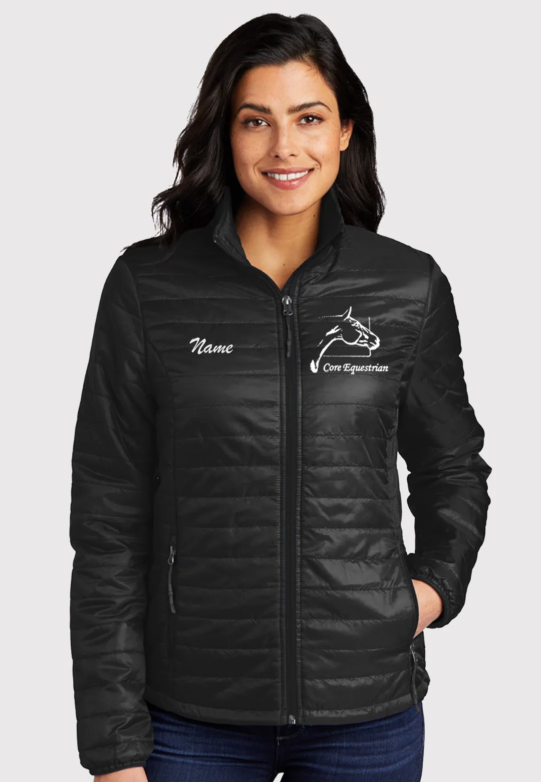 Core Equestrian Port Authority Ladies Packable Puffy Jacket