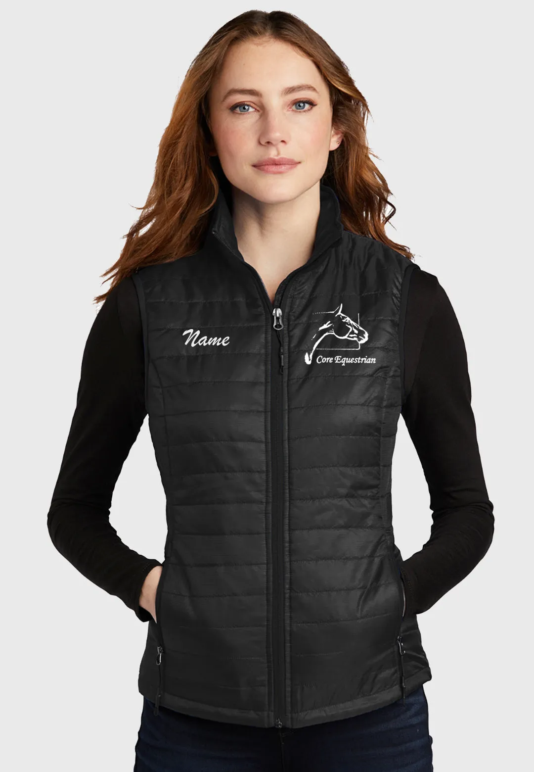 Core Equestrian Port Authority Ladies Packable Puffy Vest