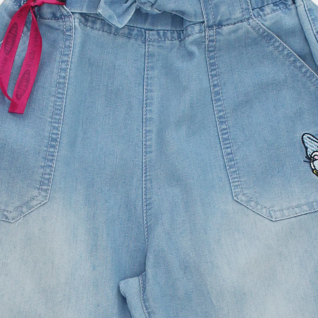 Culottes/ Kulot Panjang Jeans Anak Perempuan Blue/ Daisy Girls Rule