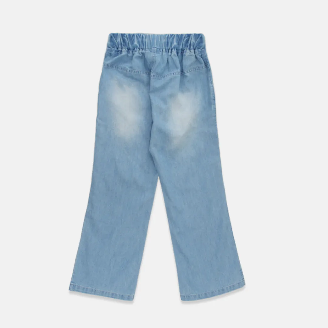 Culottes/ Kulot Panjang Jeans Anak Perempuan Blue/ Daisy Girls Rule