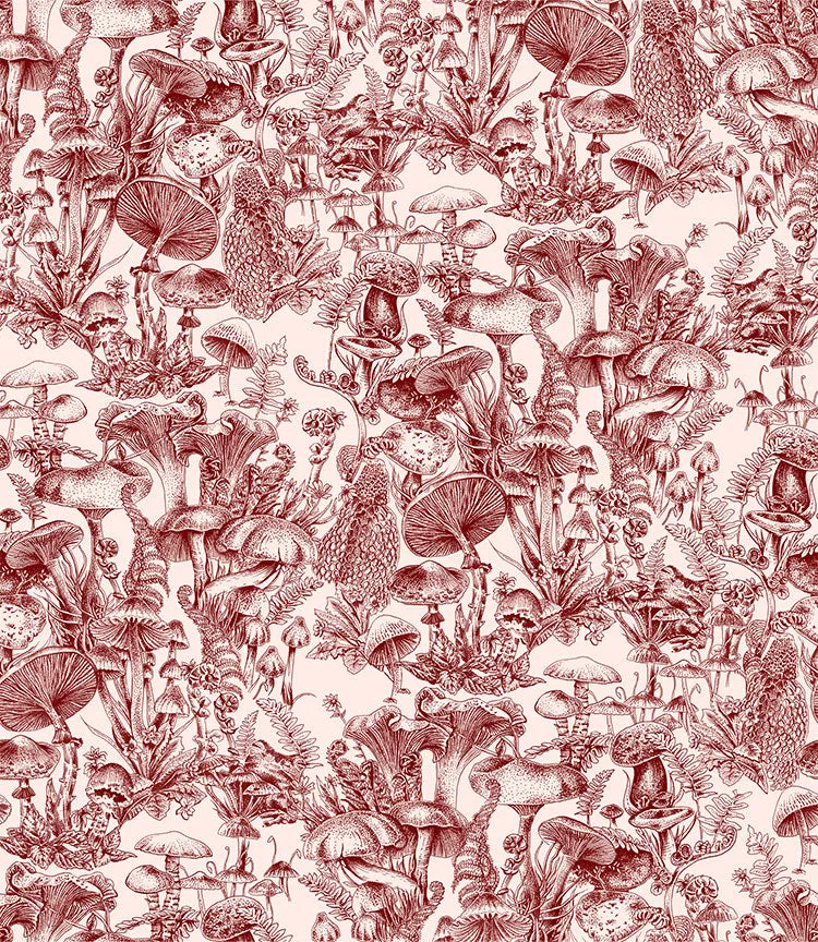 Fungi Forrest Burgundy