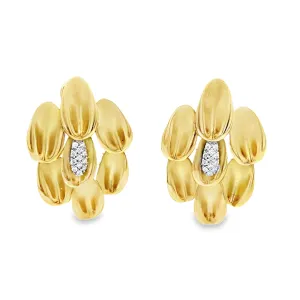 Layered Satin Gold Earrings