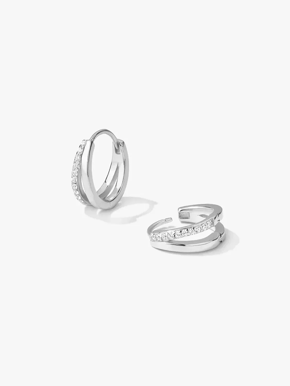 Medium Double Layered Hoops
