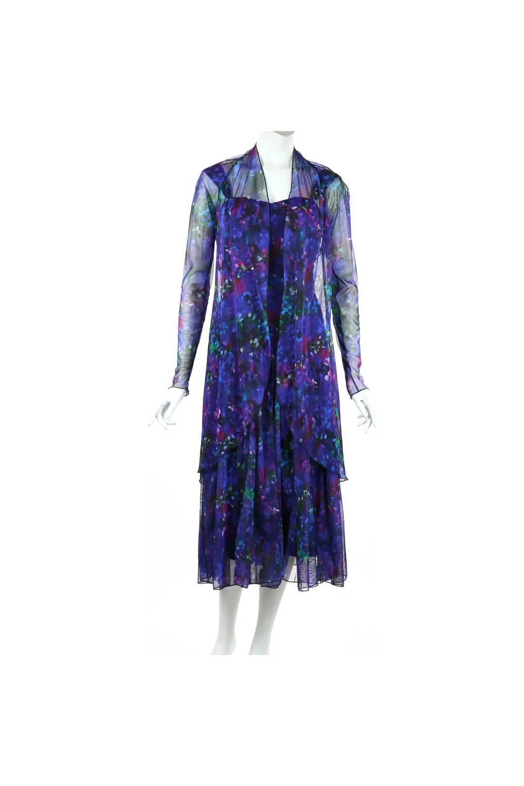 MIA Sheer Mid Length Print Duster