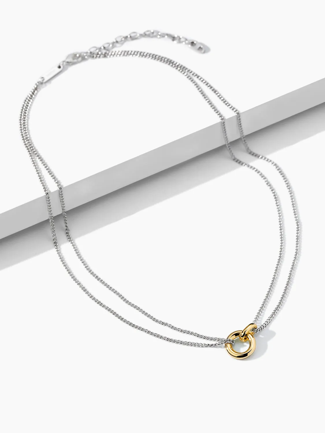 Mixed Linked Layered Necklace