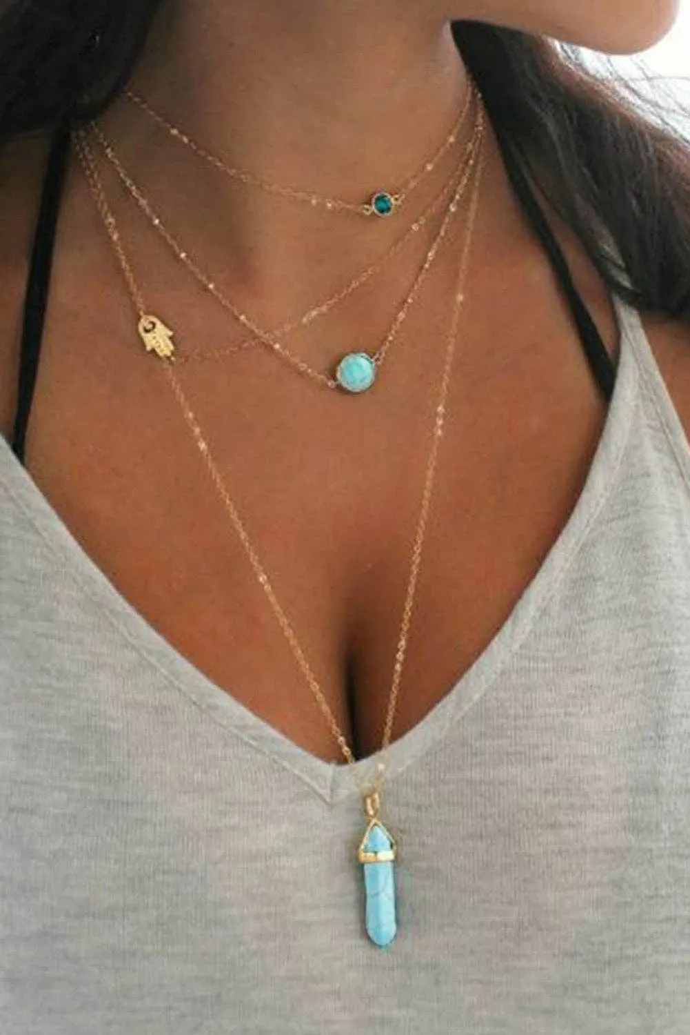 Multi-Layered Necklace-Gold