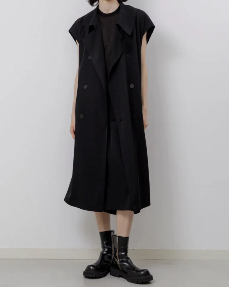 Triacetate sleeveless trench coat