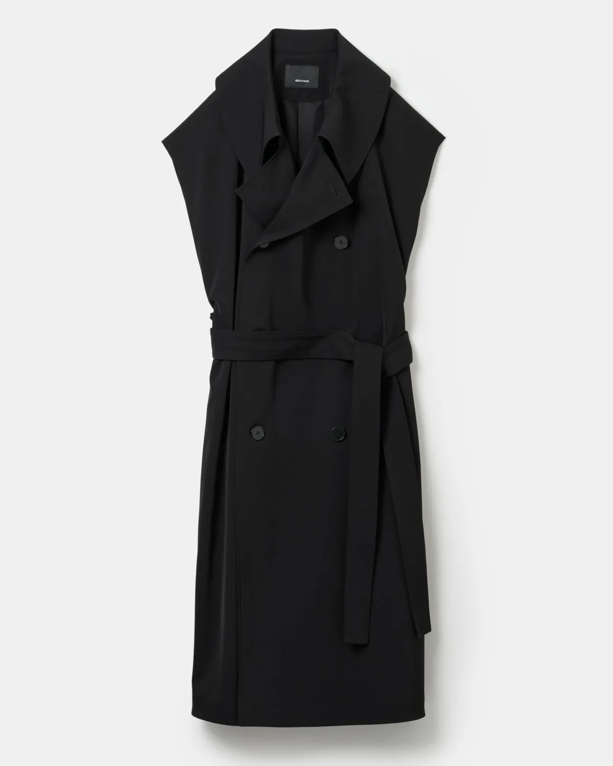 Triacetate sleeveless trench coat