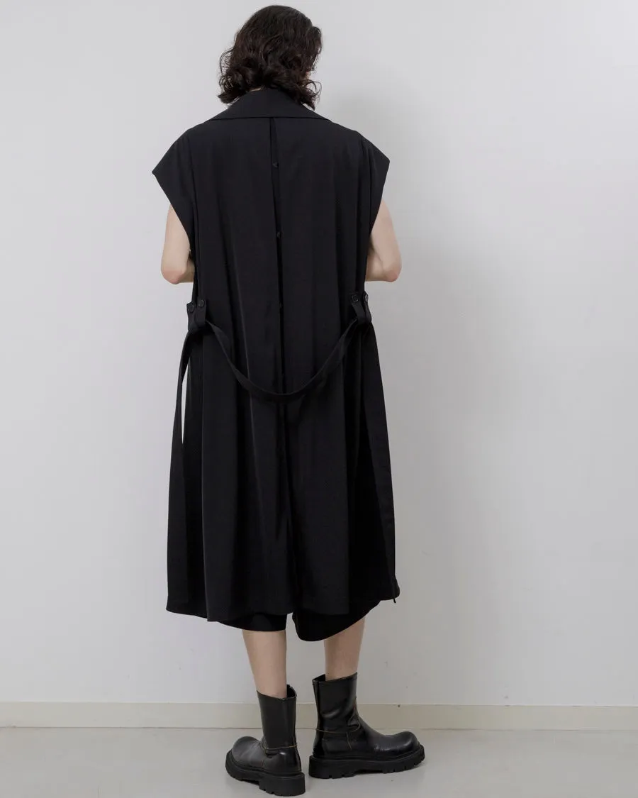 Triacetate sleeveless trench coat