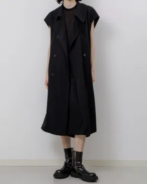 Triacetate sleeveless trench coat